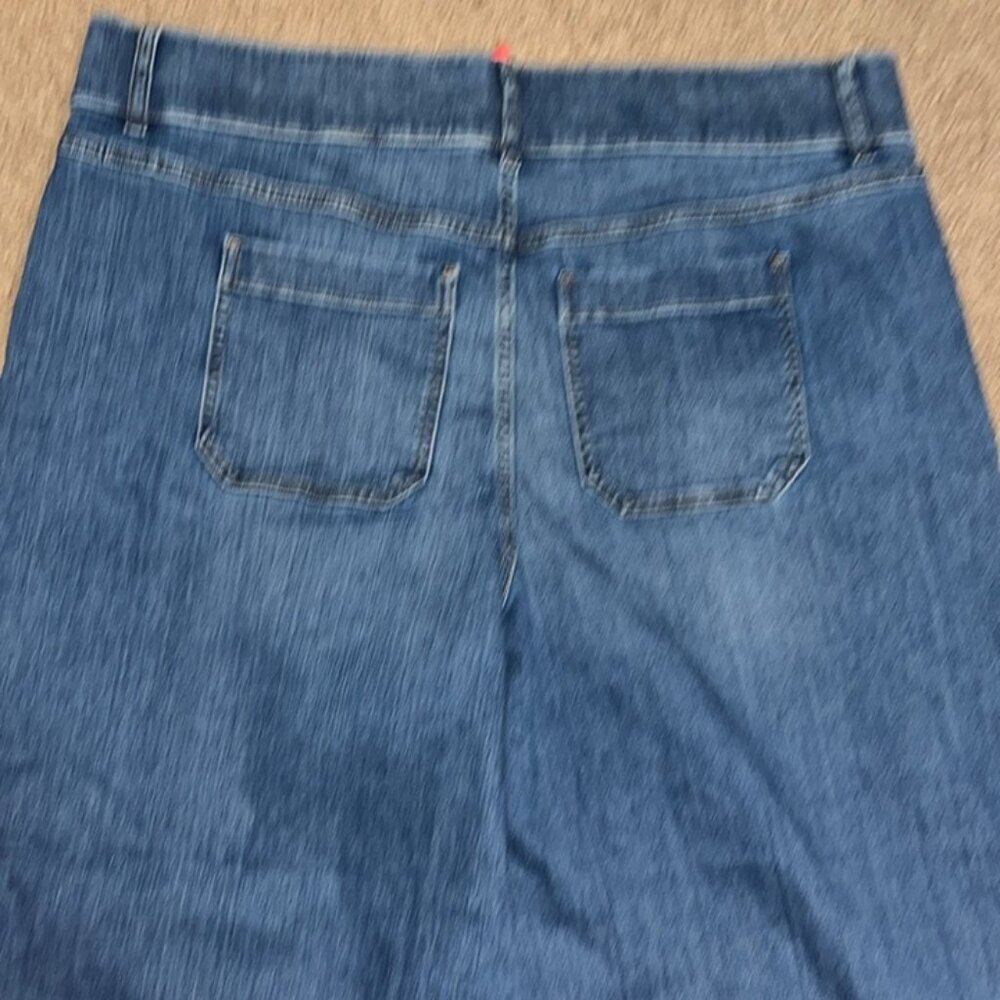 Spanx SPANXshape EveryWear Cropped Wide Leg Pull-On Jeans Patch Pocket 3X (26) - Picture 7 of 10
